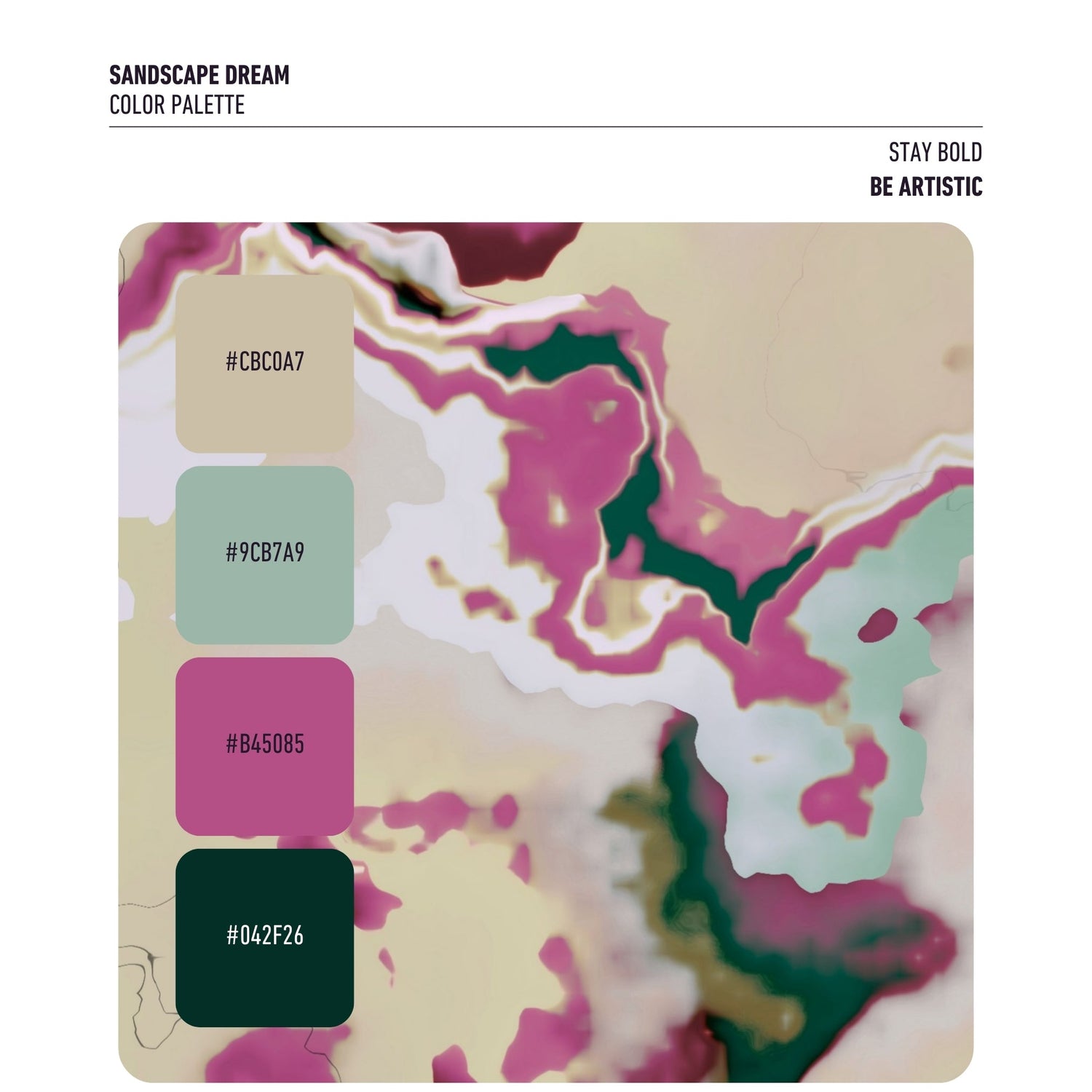 Sandscape Dream pattern design color palette.