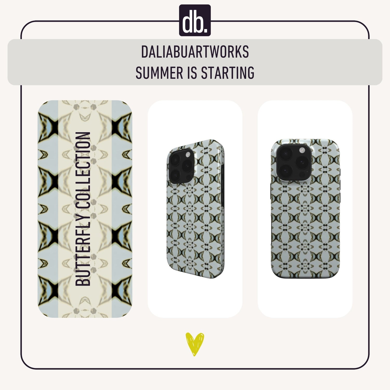 Phone case with ButterFly pattern design.