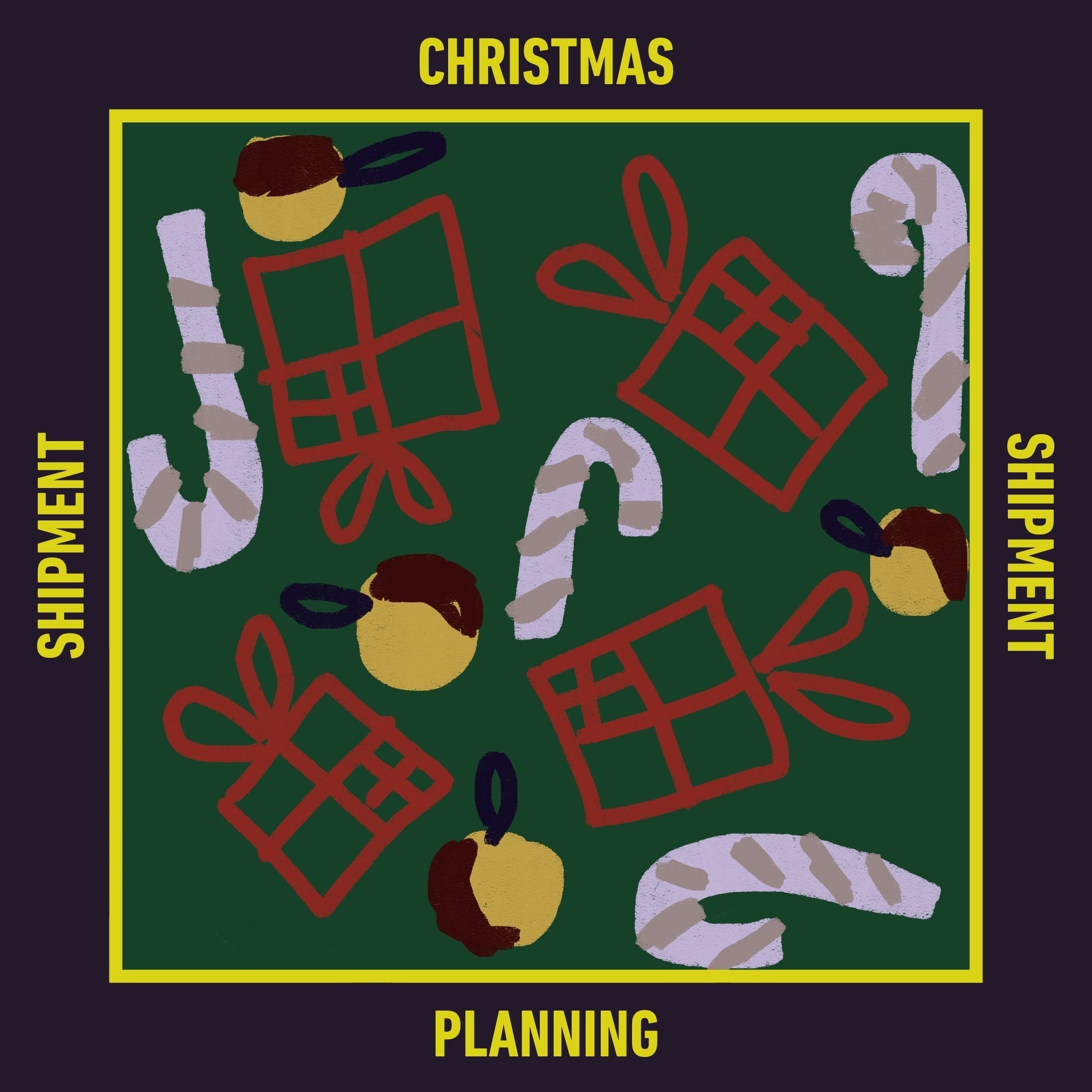 Digital painting in Christmas theme.