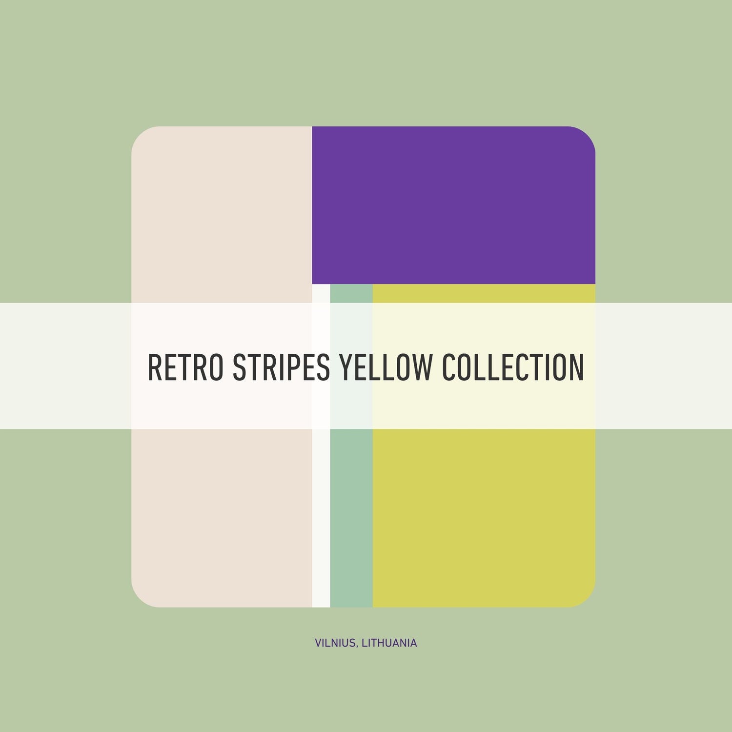 Retro Stripes Yellow pattern design image.