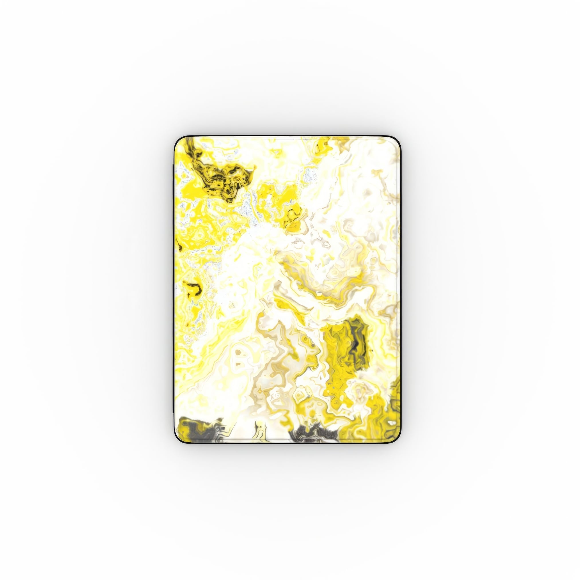 Citron 1 pattern design for ipad case. Front view. Bold expressive aesthetic design. Colorful and interior fit.