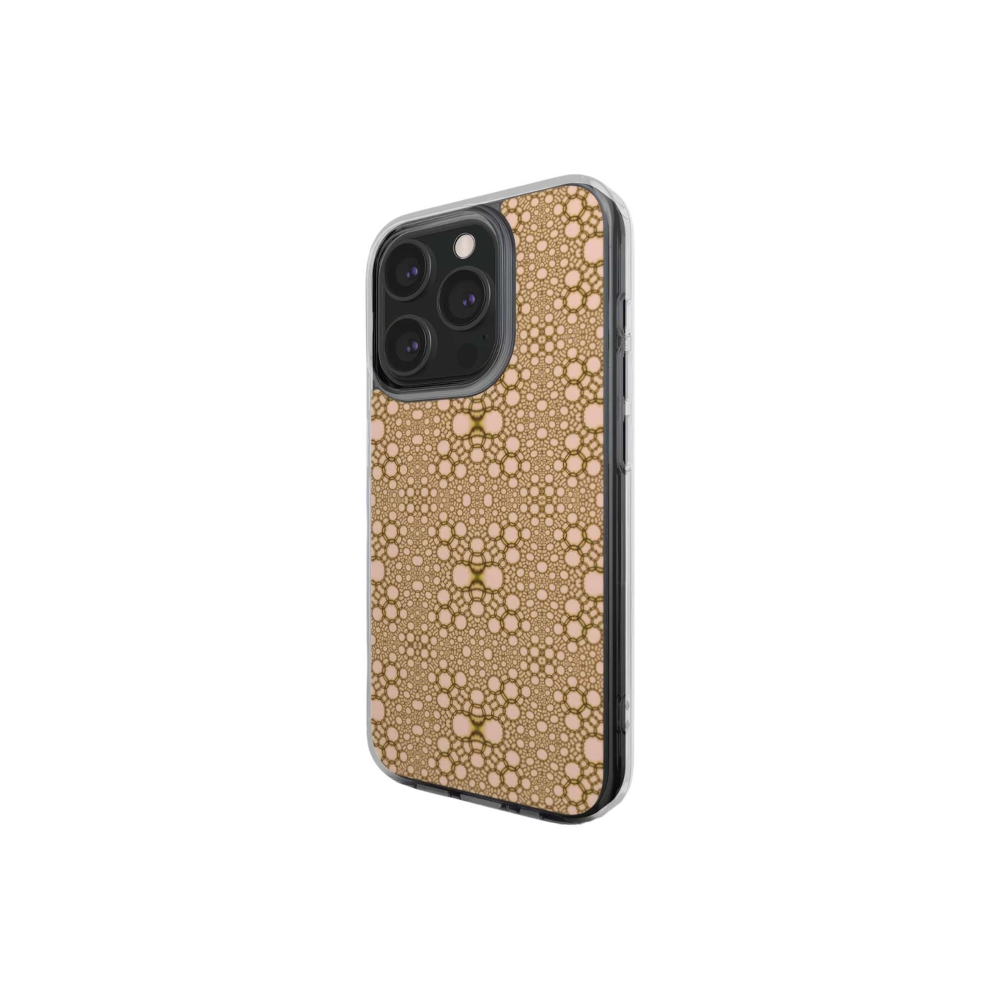 Clear Case side view; sweet bubbles pattern, ornamental pattern; kaleidoscope pattern imagination.