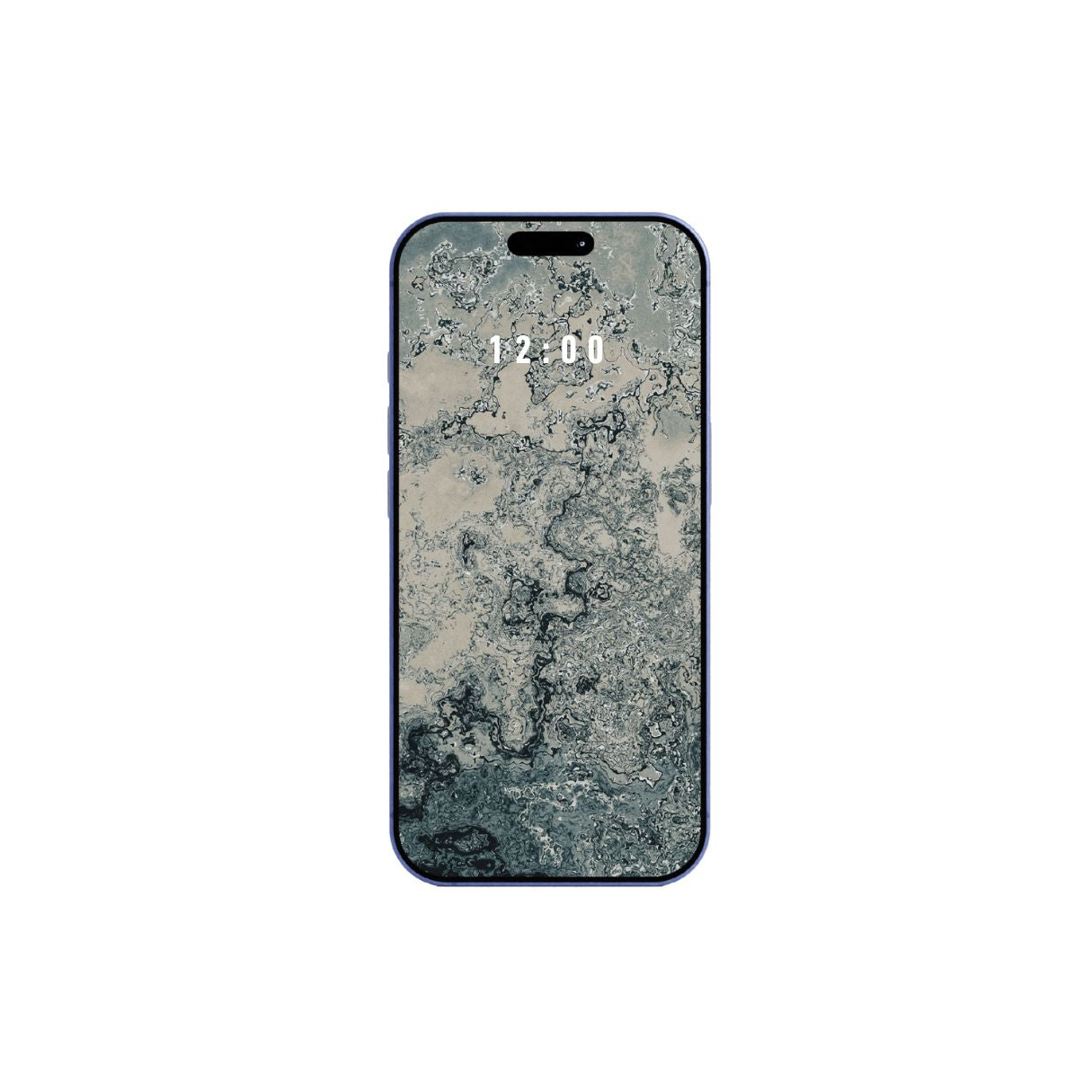 Phone with abstract blue pattern wallpaper on a white background. Instant download. Instant download.