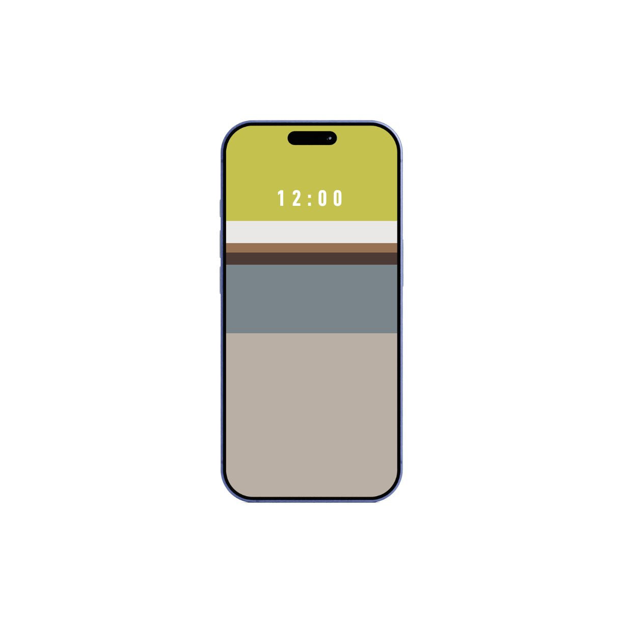 Phone with stripes grey pattern wallpaper on a white background. Instant download. Instant download.