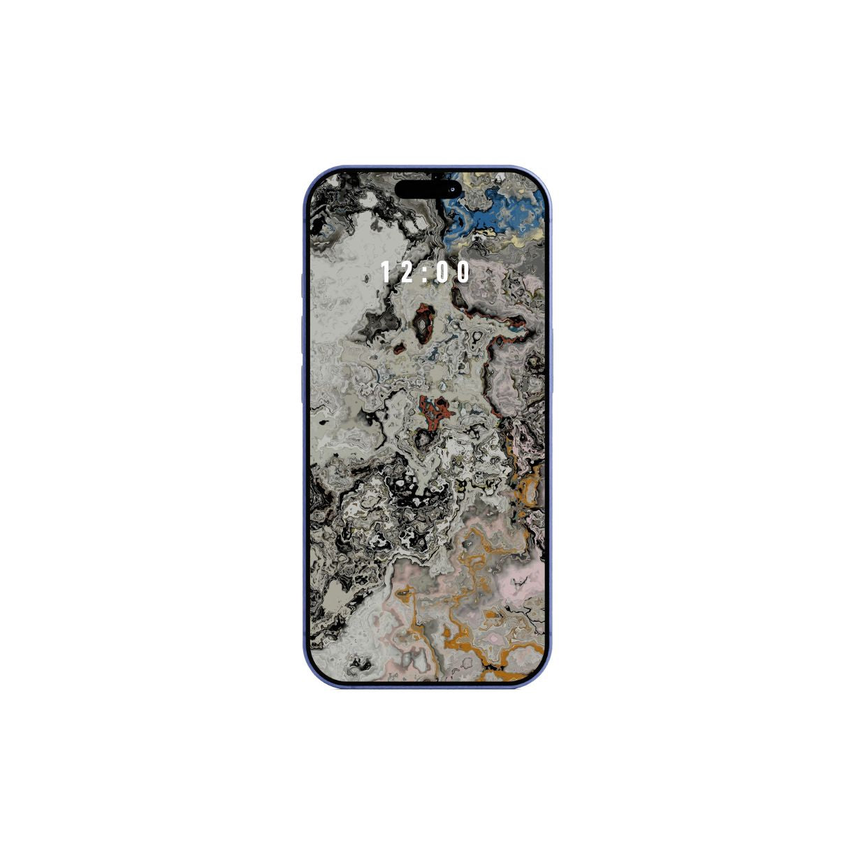 Phone with abstract grey pattern wallpaper on a white background. Instant download. Instant download.