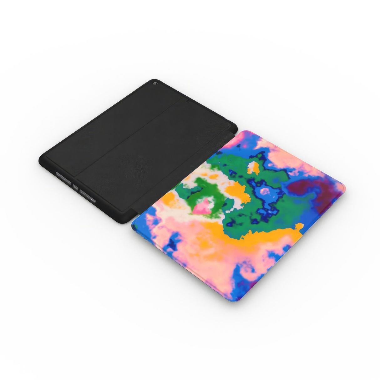 Brazil pattern and iPad case extend view. Bold expressive aesthetic design. Colorful and interior fit.