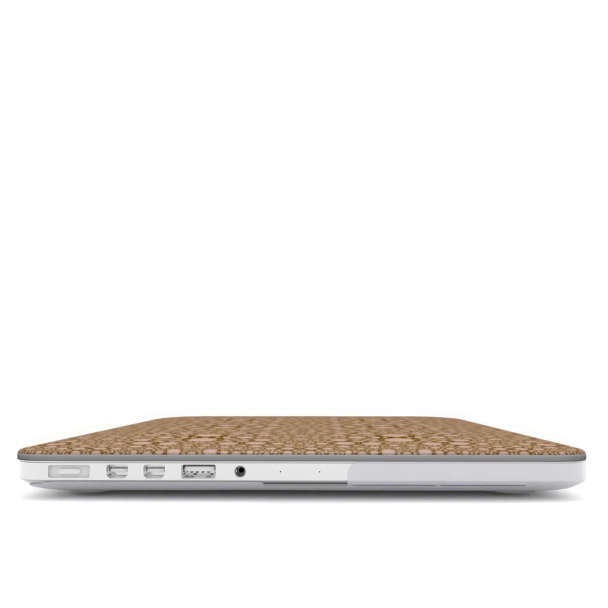 MacBook case closed view; sweet bubbles pattern, ornamental pattern; kaleidoscope pattern imagination.