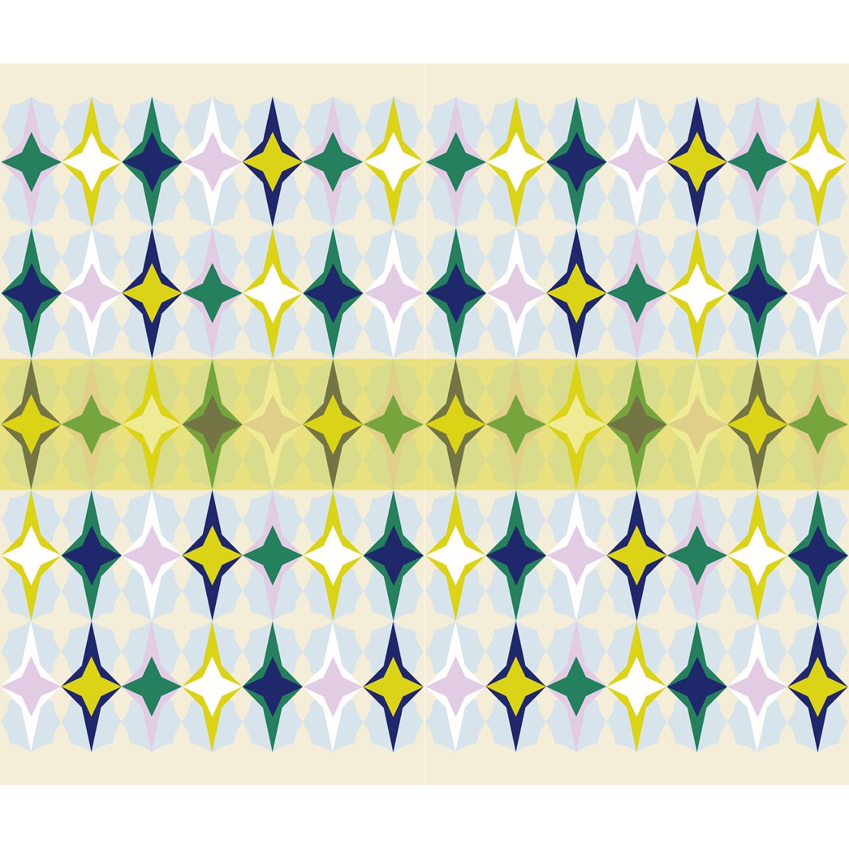 Colorful geometric pattern on a beige background