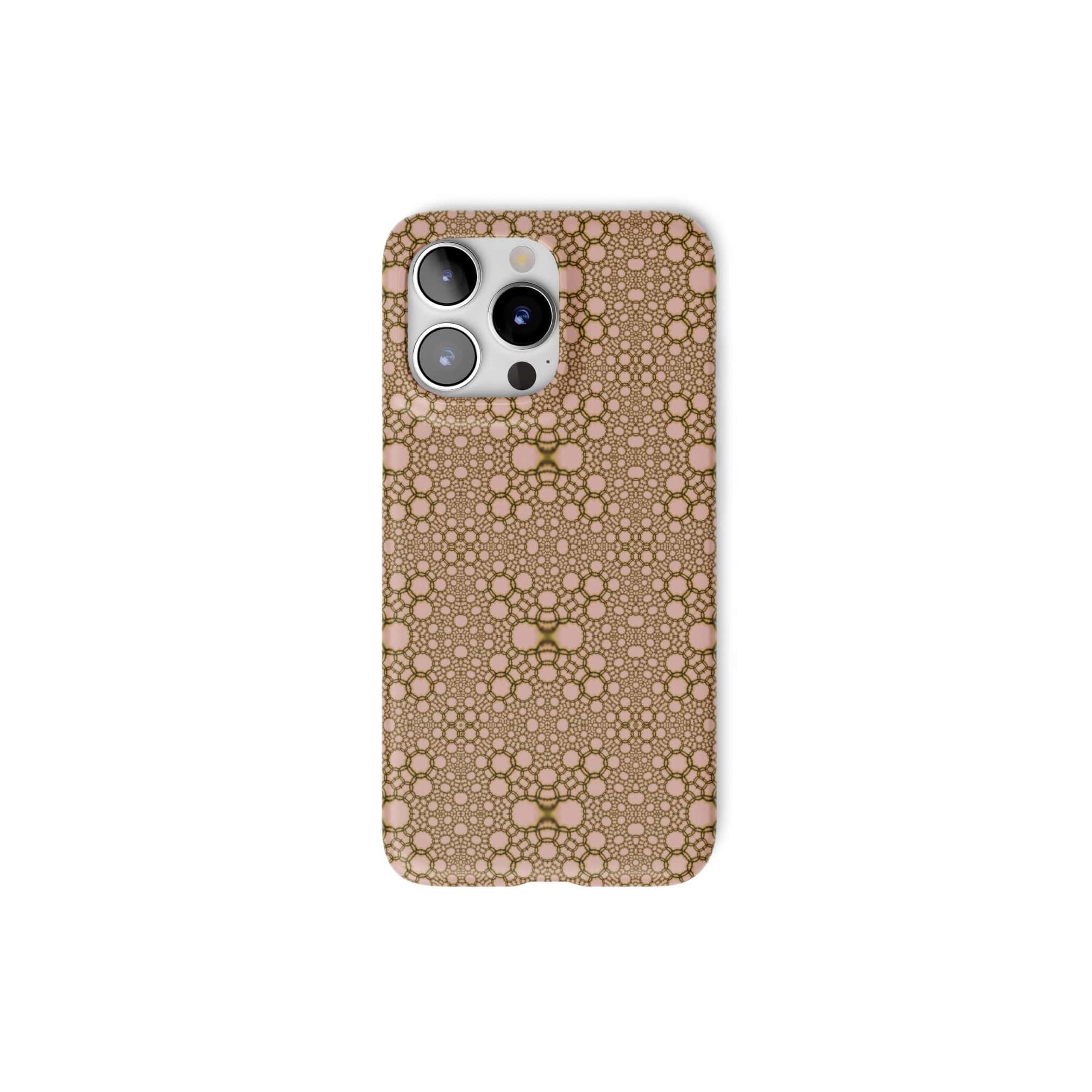 Snap Phone case front view; sweet bubbles pattern, ornamental pattern; kaleidoscope pattern imagination.