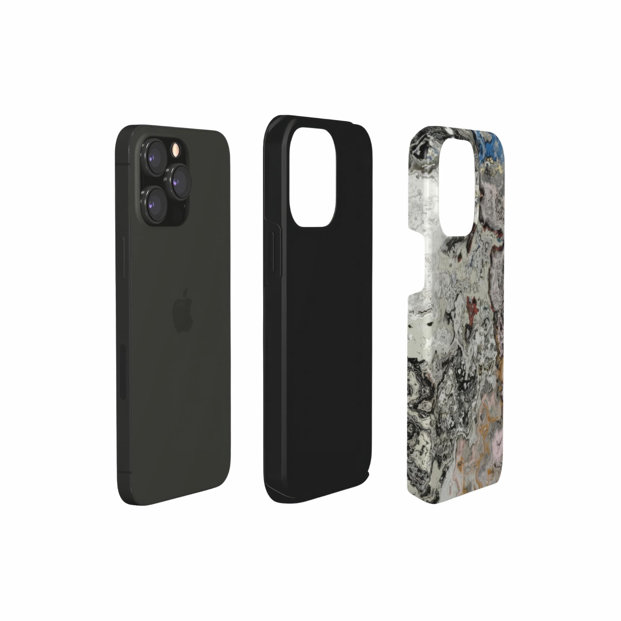 Tough phone case extend view; Full Moon pattern, marble pattern; moon surface imagination.