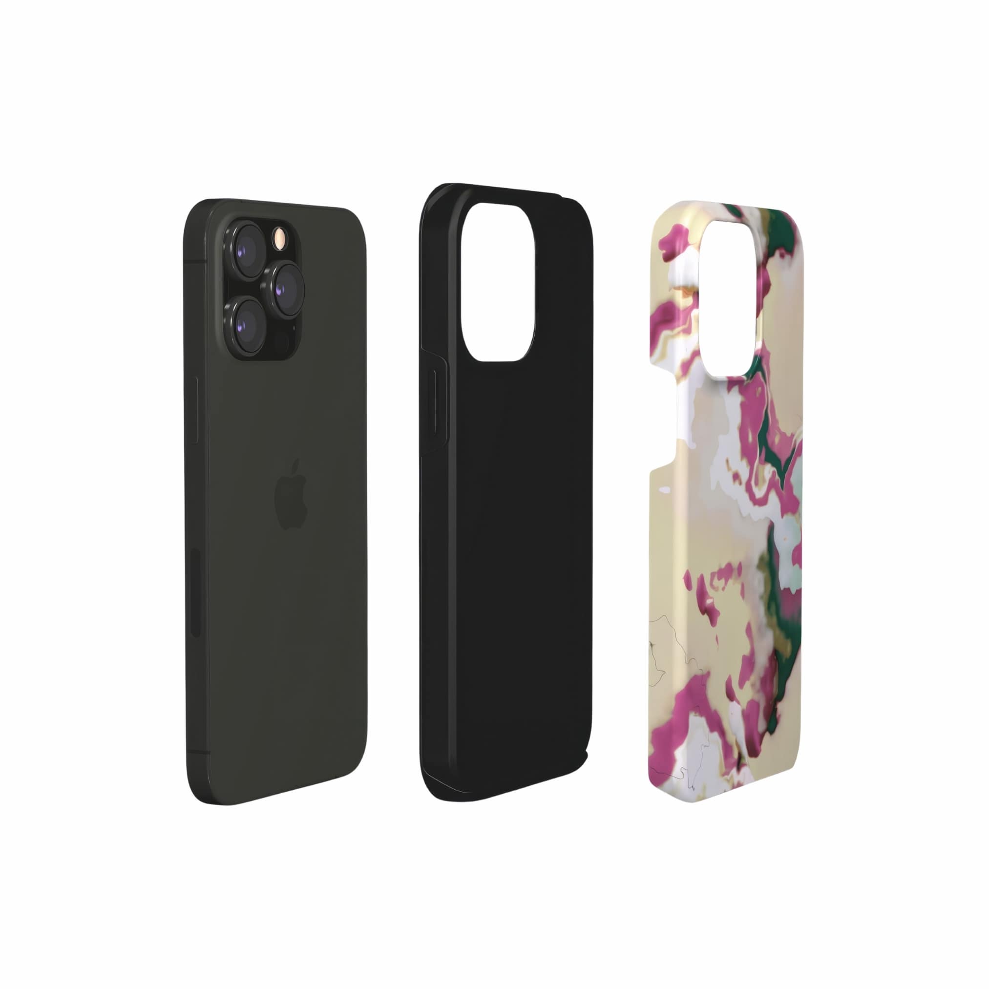 Tough phone case extend view; Sandscape dream 1 pattern, artistic, abstract marble pattern. Beige and purple color combination.