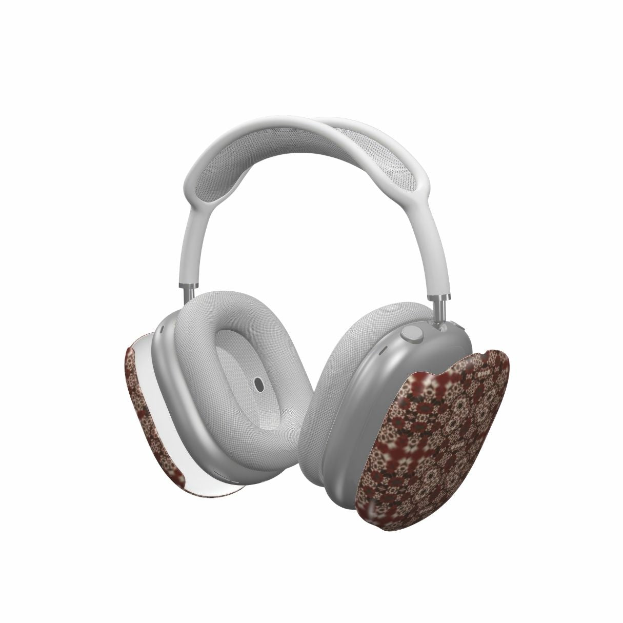 Valentine's edition design. MairPods Max Case My Heart pattern with ornamental design, featuring an elegant and expressive aesthetic shape. Main color is deep red. Extend view.