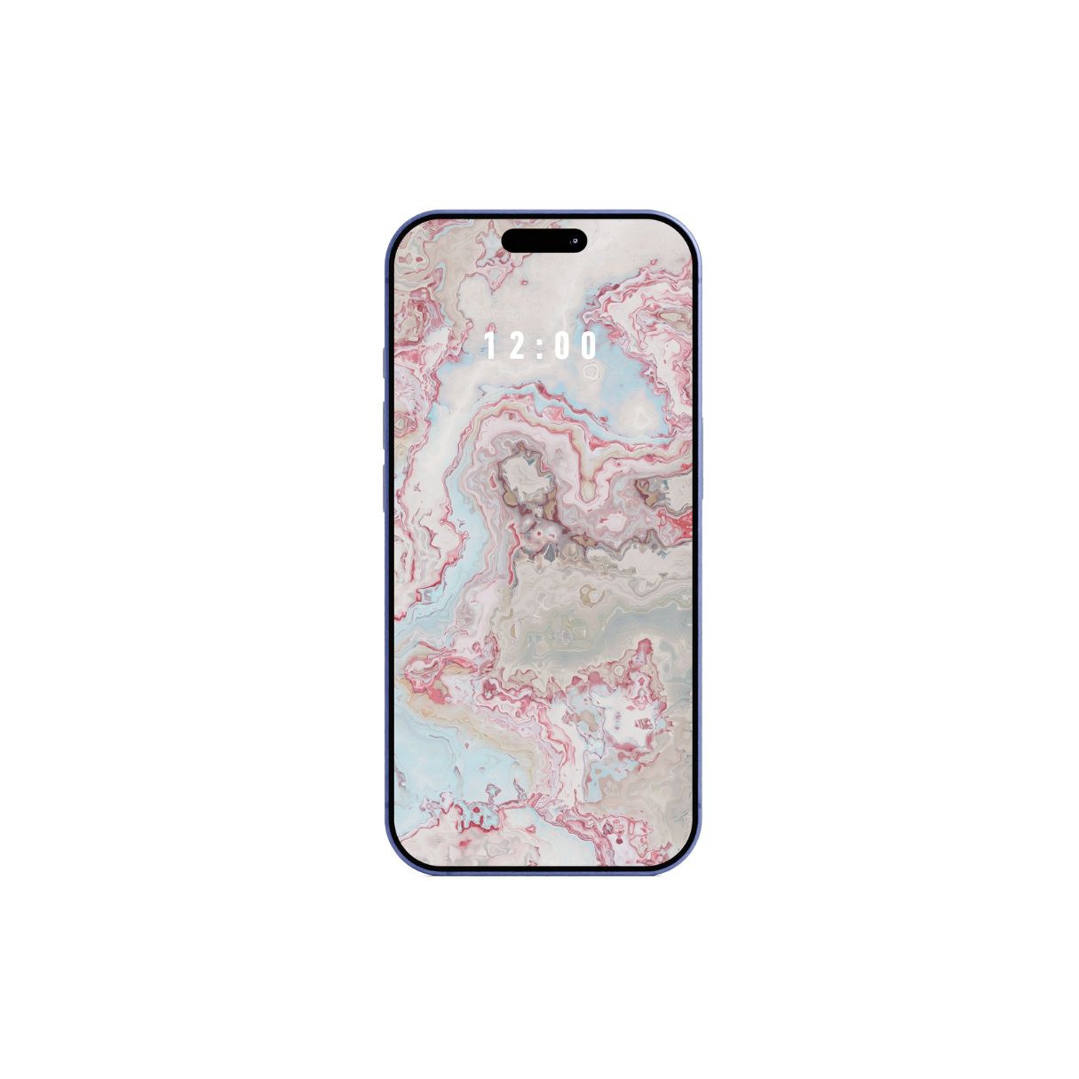 Phone with abstract red blue pattern wallpaper on a white background. Instant download. Instant download.