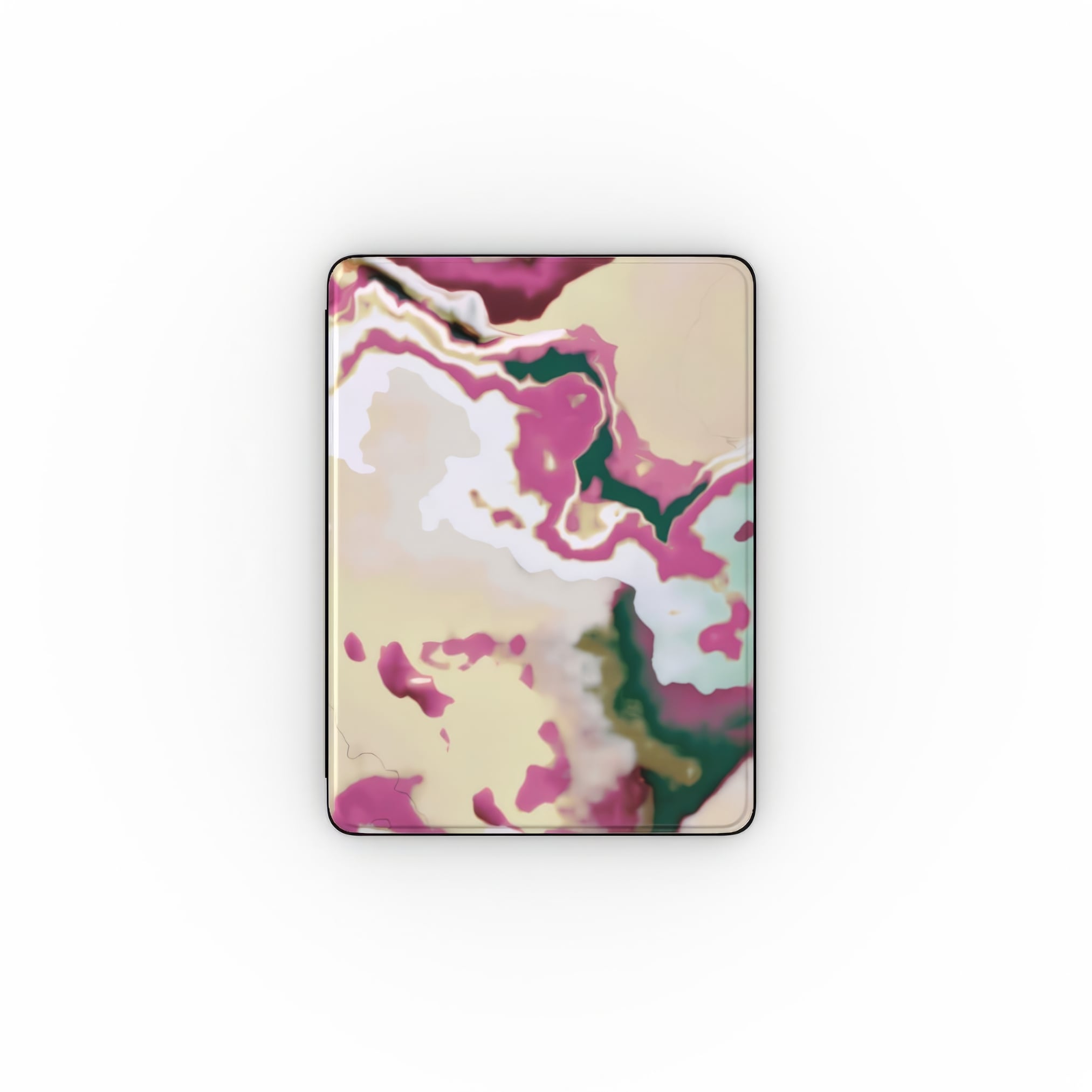 Tough AirPods Max case front view; Sandscape Dream pattern, artistic, abstract marble pattern. Beige and purple  colors. Bold expressive aesthetic design. Colorful and interior fit.