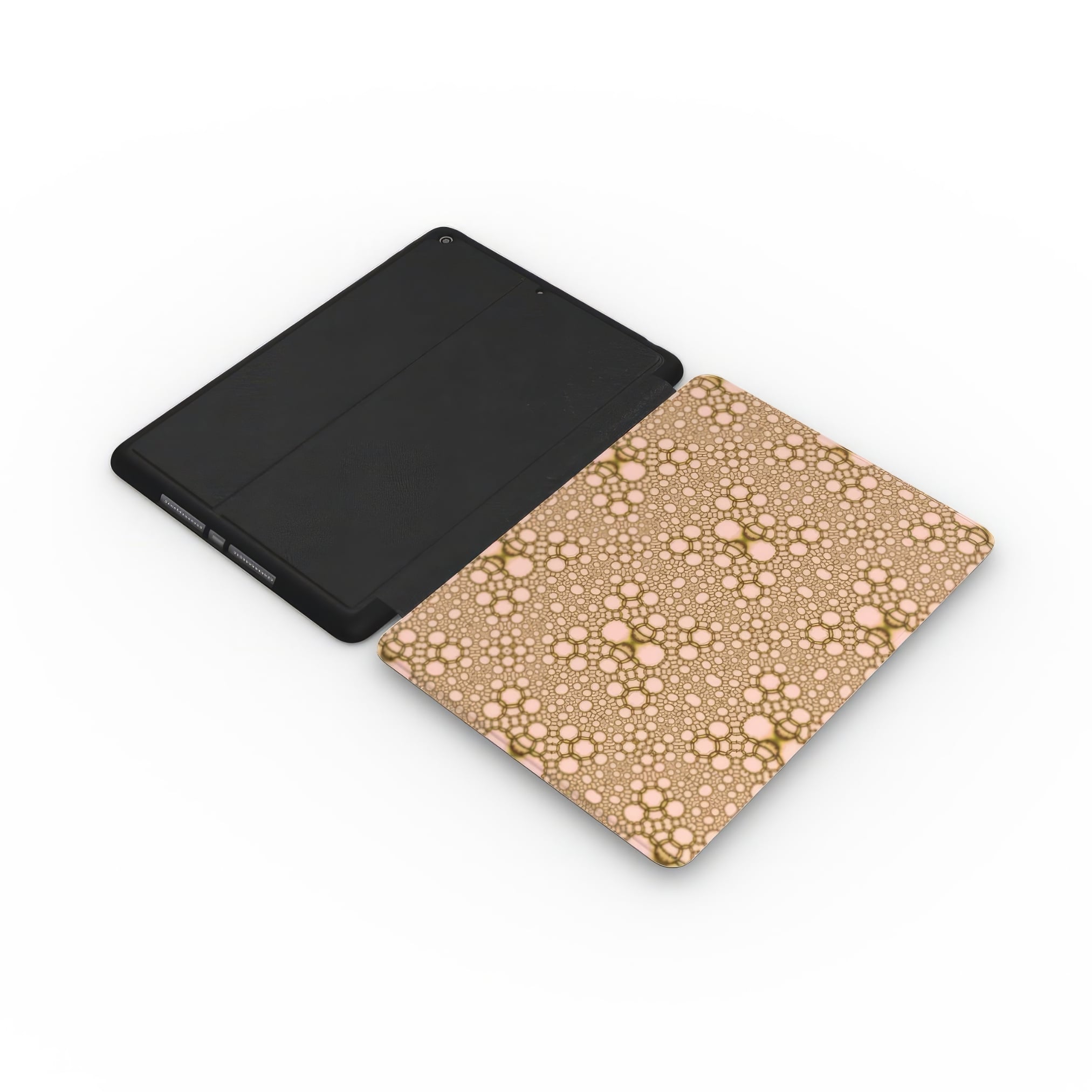 iPad case extend view; Sweet Bubbles pattern, ornamental pattern; kaleidoscope pattern imagination.
