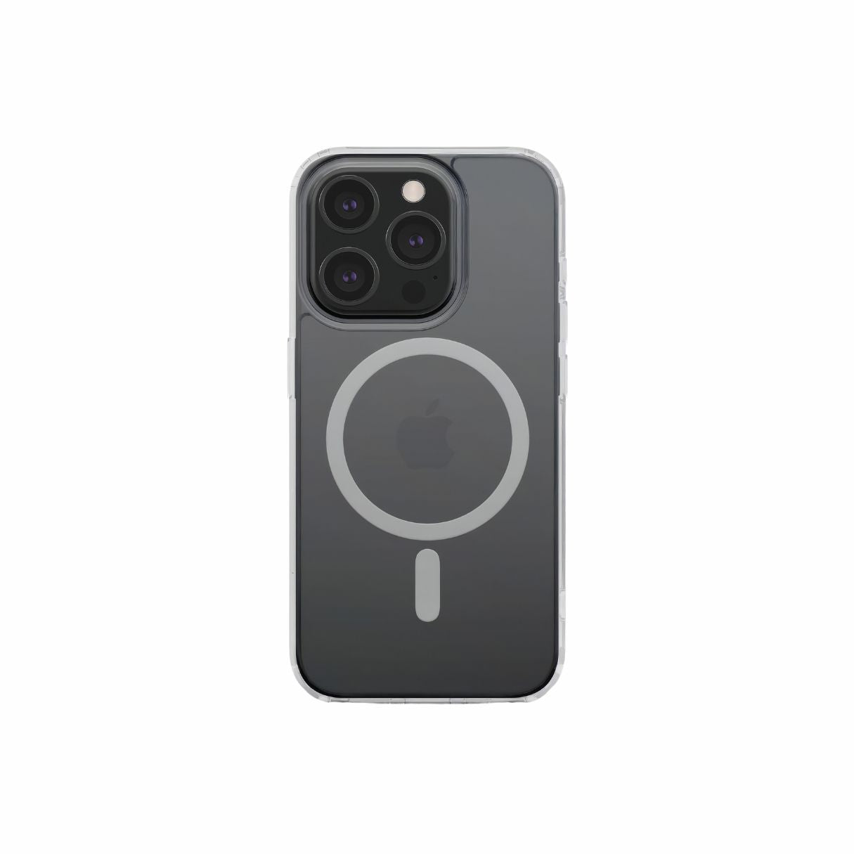 MagSafe Clear phone case image without print to show magsafe connection. Front view.